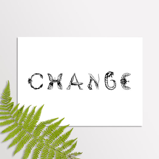 „CHANGE“ POSTCARD